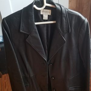 Black leather jacket